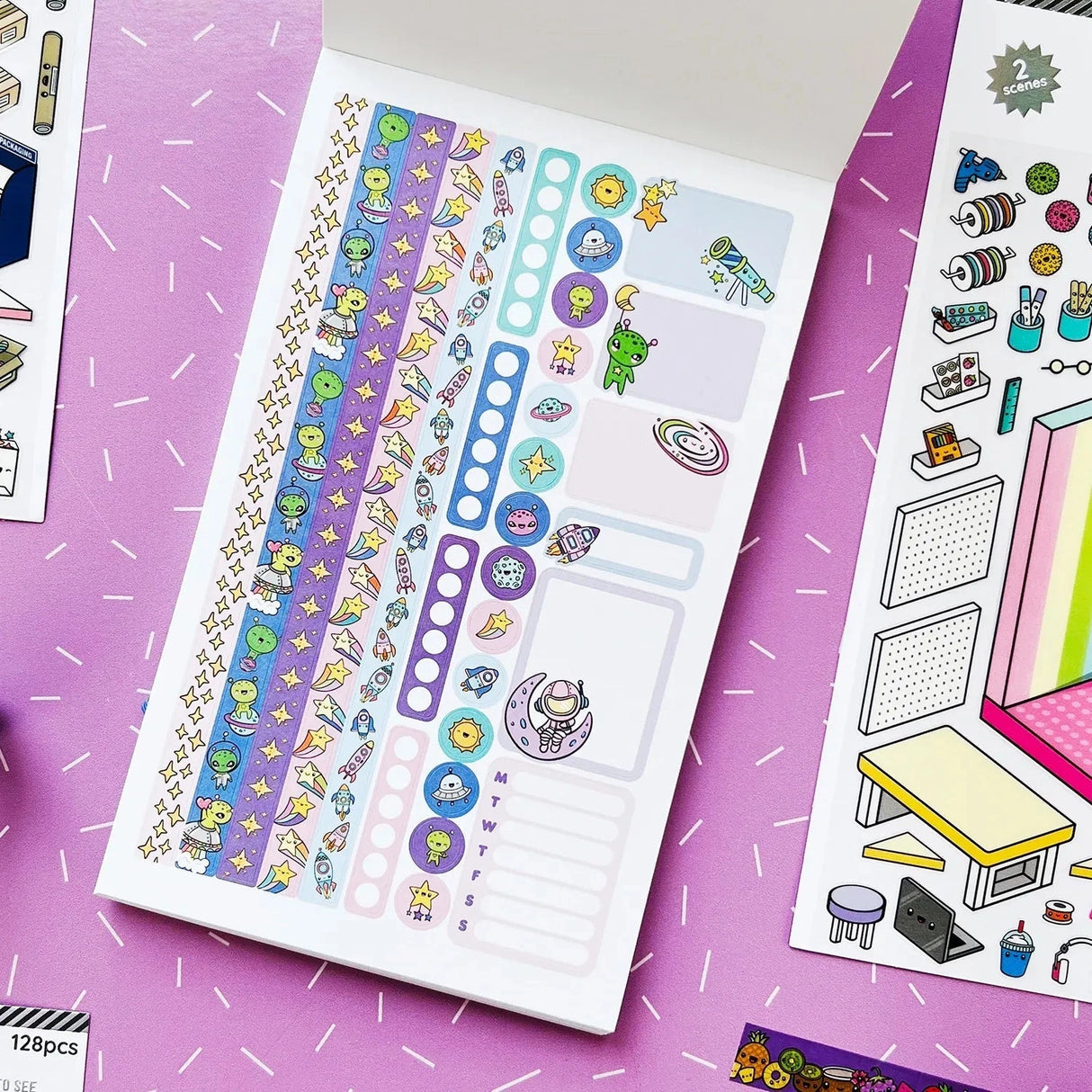 Say hello to your new BFF: the Kawaii Planner Sticker Pad! Packed with over 1900 ridiculously cute stickers (think stars, cakes, and little alien pals), this pad is your go-to for making your planner, bullet journal, or to-do list way more fun. Warning: productivity may skyrocket due to extreme cuteness.