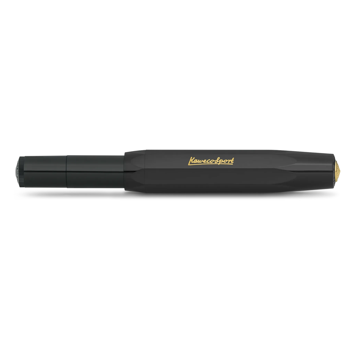 Kaweco CLASSIC SPORT Rollerball - Black
All black everything - our rollerball in black cuts a fine figure with everything. Elegant and classic, the colour can be combined with various notebooks, papers and other accessories.
The Kaweco Sport has been around since 1911. The rollerball for the bag has a size of only 10.5 cm when closed and grows to a normal size of 13 cm with the cap on.
The invention of the rollerball enables particularly easy and gliding writing. The gel flows uninterruptedly over the ce