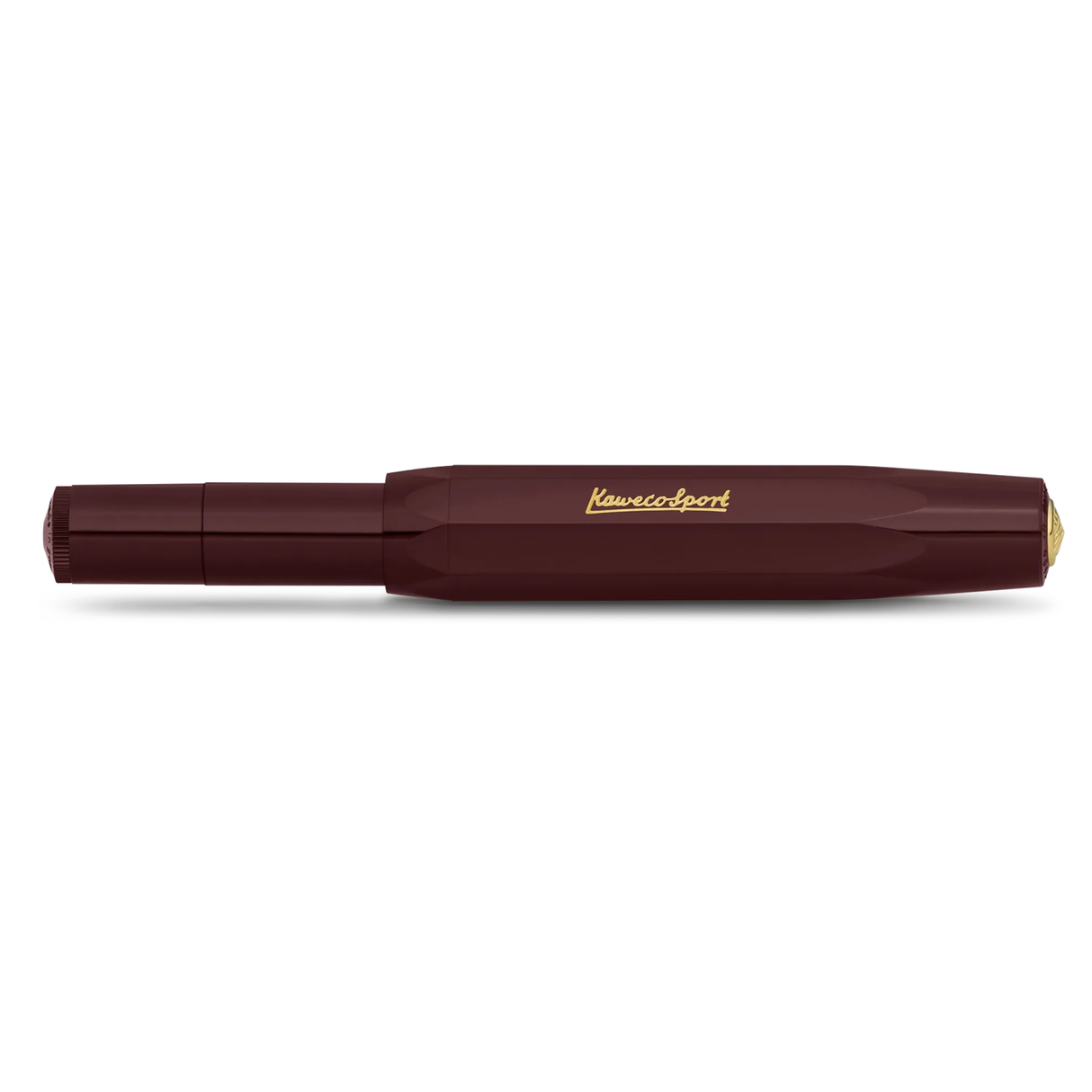 Kaweco CLASSIC SPORT Rollerball - Bordeaux
Timelessly beautiful - in the current trend colour bordeaux, the rollerball of the Classic Sport series looks both classic and modern. On point here is the combination with golden elements, which convey a particularly nostalgic charm.
The Kaweco Sport has been around since 1911. The rollerball for the bag has a size of only 10.5 cm when closed and grows to a normal size of 13 cm with the cap on.
The invention of the rollerball enables particularly easy and glidi