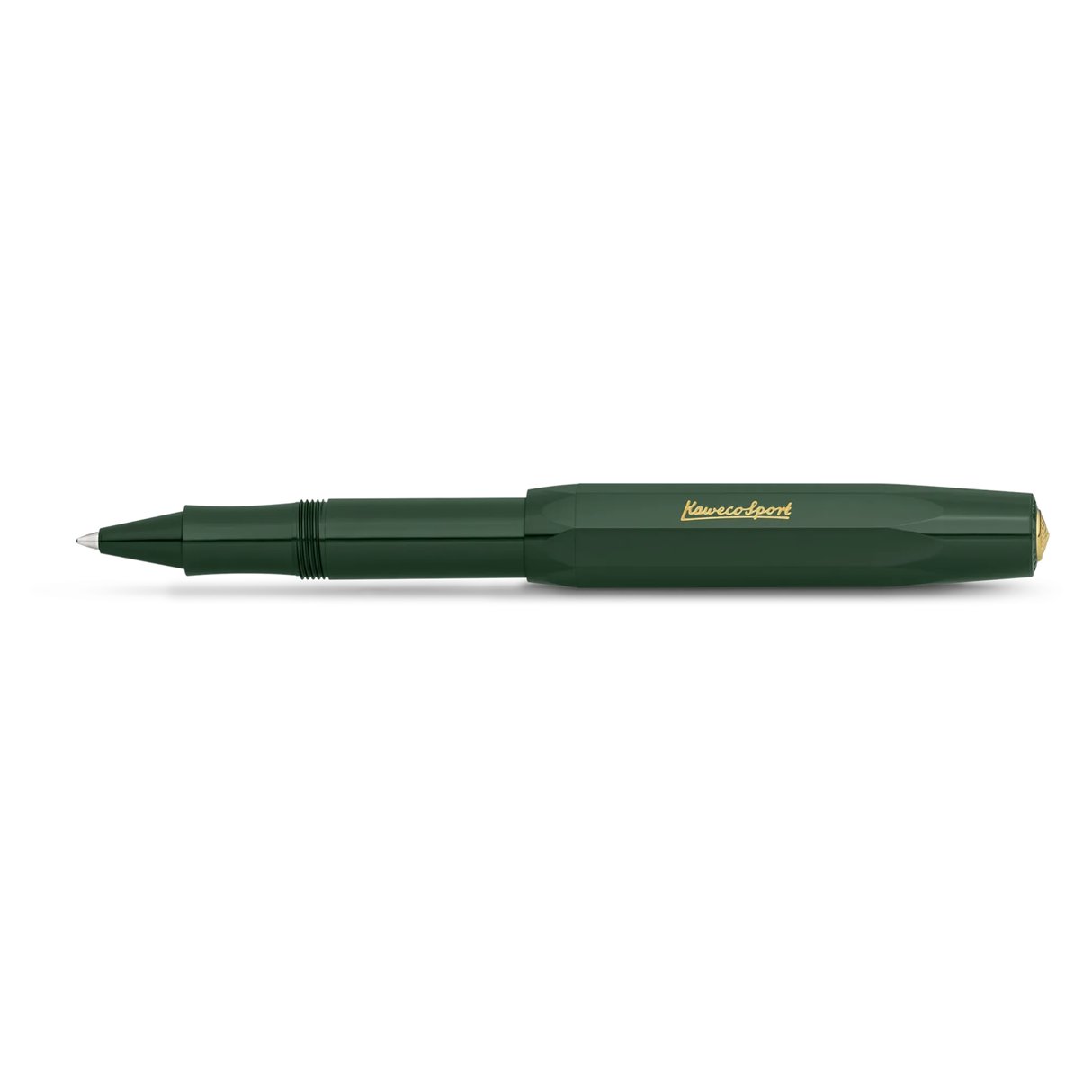 Kaweco CLASSIC SPORT Rollerball - Green
It is the close connection to nature that makes the color green so pleasant. The dark green of the Classic Sport series is often found on Kaweco models from history, which makes the rollerball look particularly nostalgic.
The Kaweco Sport has been around since 1911. The rollerball for the bag has a size of only 10.5 cm when closed and grows to a normal size of 13 cm with the cap on.
The invention of the rollerball enables particularly easy and gliding writing. The