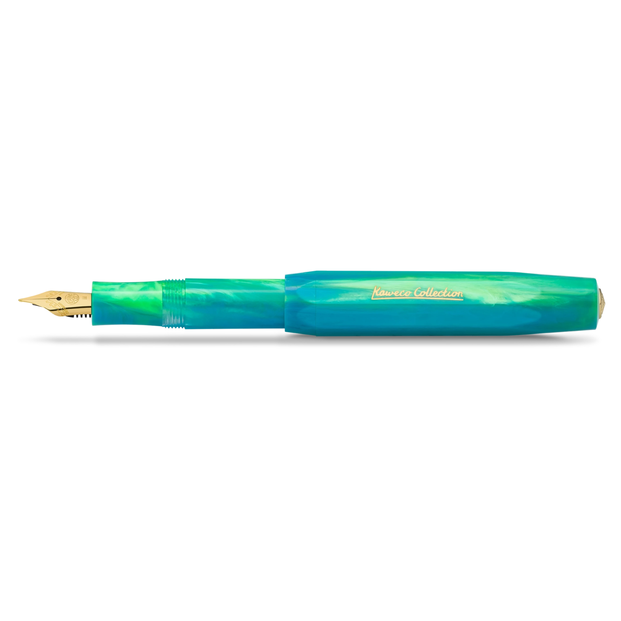 Kaweco COLLECTION Fountain Pen - Marble Ocean
Explore the depths of the world's oceans
Get ready to go on a treasure hunt with our new Kaweco Collection fountain pen. The Marble Ocean combines the dynamic shades of green and blue with flowing lightness, which reflect the variety of colours of the ocean. From crystal clear, turquoise waters, deep blue seabed and even fluorescent flora and fauna, the Kaweco Collection Marble Ocean finds a stream of inspiration in it.