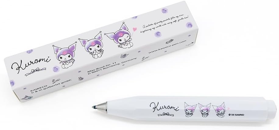 Limited edition collaboration — exclusive relaunch of the discontinued Skyline White for Kuromi!
Our timeless pocket ballpoint pen made of high-quality plastic in fresh colors.
For those who like minimalistic designs, there is the Kaweco Classic Sport ballpoint pen in white. Elegant and classic, the color can be combined with various notebooks, papers and other accessories.