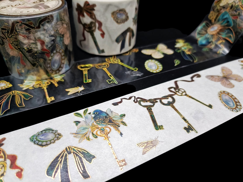 Cinta washi con relieve de llaves