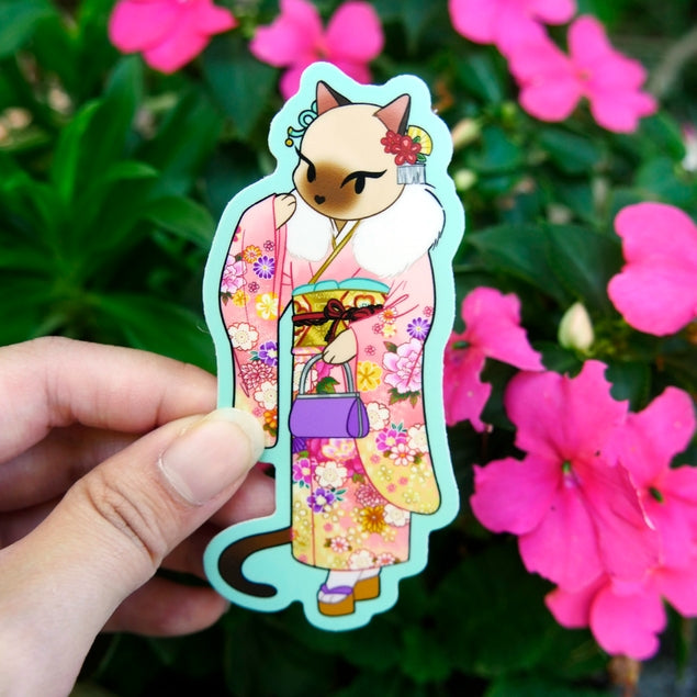 Kimono Yukata Coming of Age Vinyl Sticker