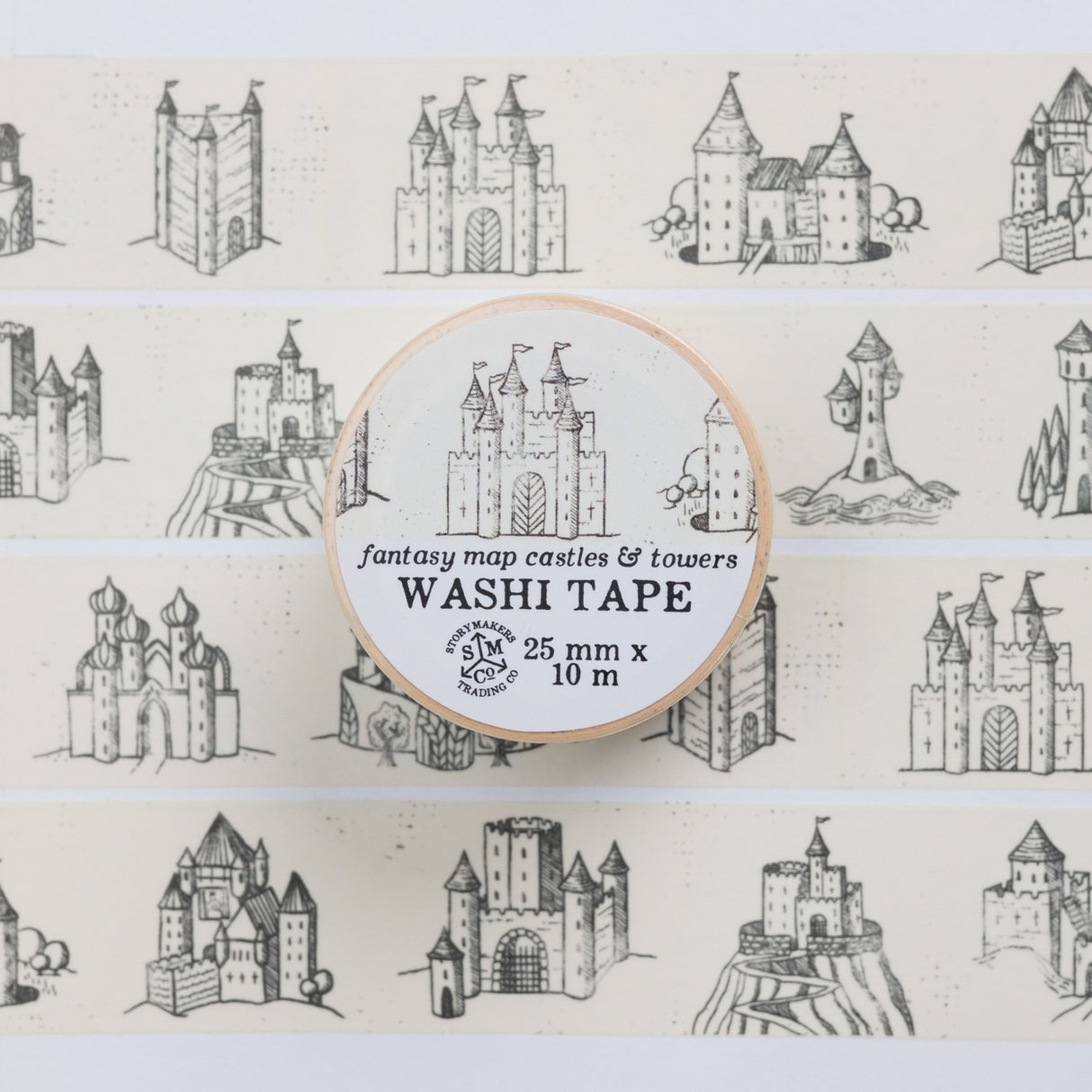 Kingdom of Threads - Fantasy Castles & Towers Washi Tape - Mapmaker Series
