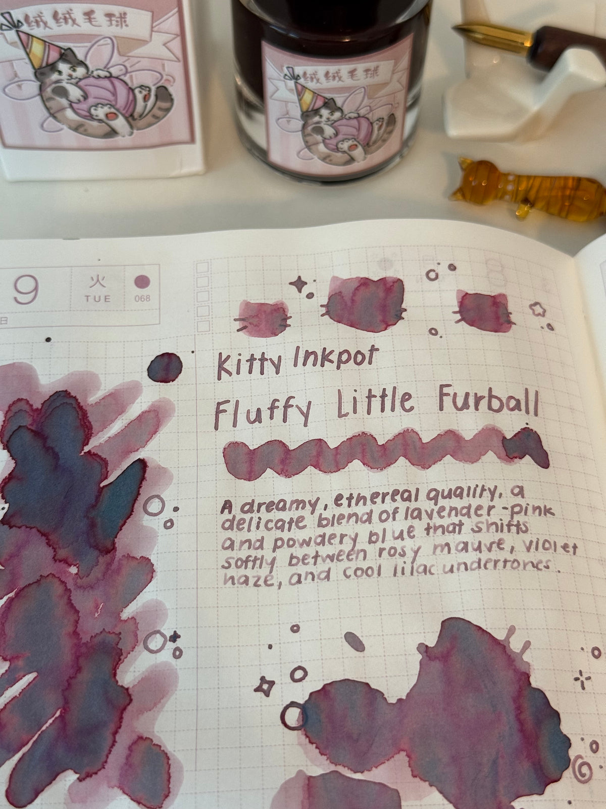 Kitty Inkpot Fluffy Little Furball Ink 绒绒毛球