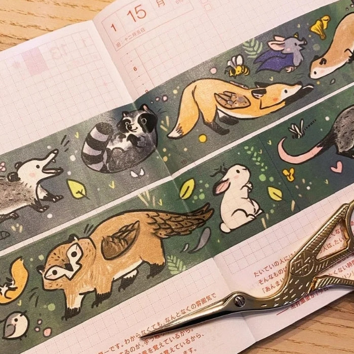 Printed paper tape, perfect for any time you’d use regular tape, only cuter! Use it in planners, journals, scrapbooks, or for sealing and decorating mail. Easily peels off and leaves minimal residue on most surfaces. A perfect gift for the stationery lover in your life - or you!
Original design by Kness
Dimensions: 35mm x 10m
Includes one roll of washi.