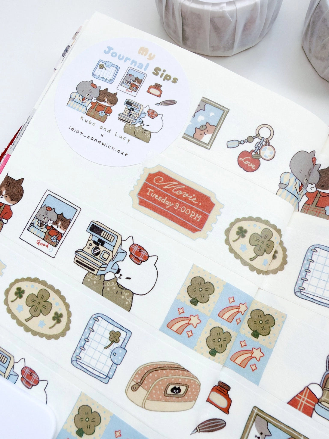 Kuboandlucy X Idiot Sandwich My Journal Sips V.2 (Polaroid) Washi Tape
20mm Japanese Washi Tape
Exclusive collaboration with Idiot Sandwich
Perfect for all planners, journals or add a little personality to your letters or gift wrapping