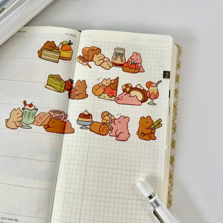 A thick 30mm washi tape to deco with~!
Cut them in sections or individually to use like “stickers” :)