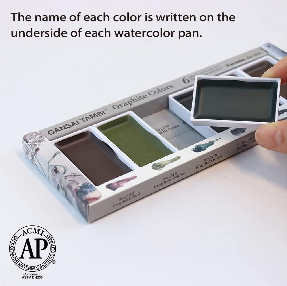 Colores de grafito de acuarela Kuretake Gansai Tambi
