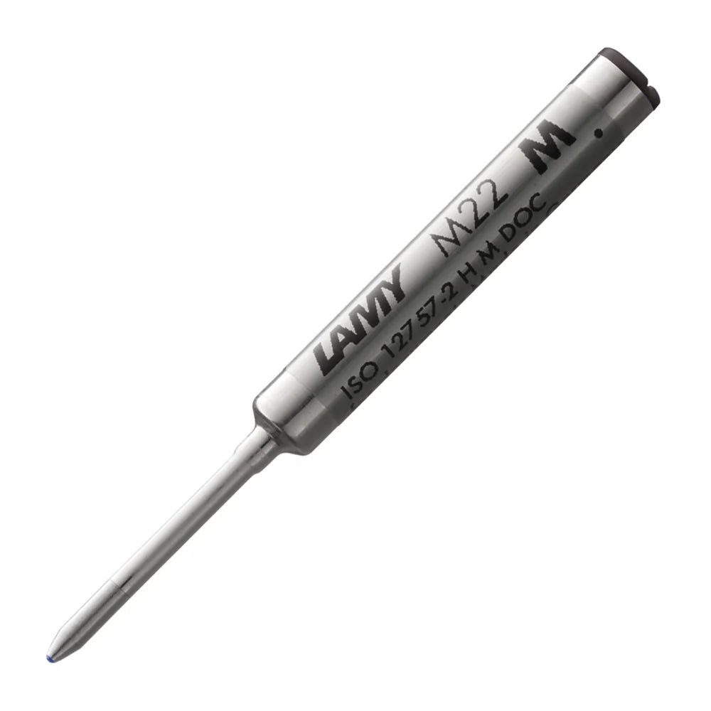 The LAMY M 22 metal ballpoint refill ensures smooth, consistent writing and a precise, refined writing style – perfect for everyday use. Available in blue and black – ideal for personalizing notes, letters, or sketches.
Compact ballpoint pen refill for LAMY pico and LAMY scribble / waterproof.
Includes 1 refill. 