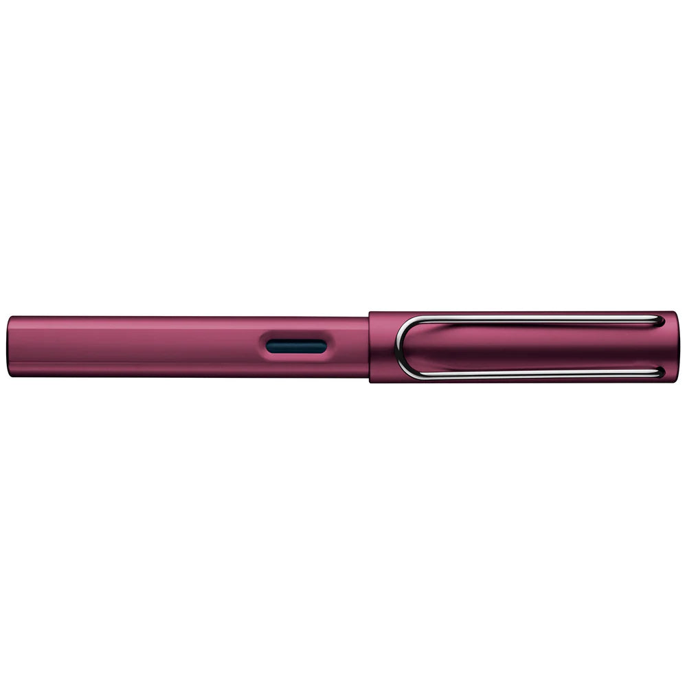 Light, lighter, LAMY AL-star: the writing classic made of resistant aluminium masters all challenges of everyday life in style. The transparent grip lies comfortably in the hand and, with an unobstructed view of the ink duct, turns the functional into a visual highlight. The series is ever inspiring with new special editions in current trendy colours and is thus an inspiring must-have in any pencil case.
Lightweight fountain pen with polished steel nib and ergonomic grip made of high-quality transparent pl