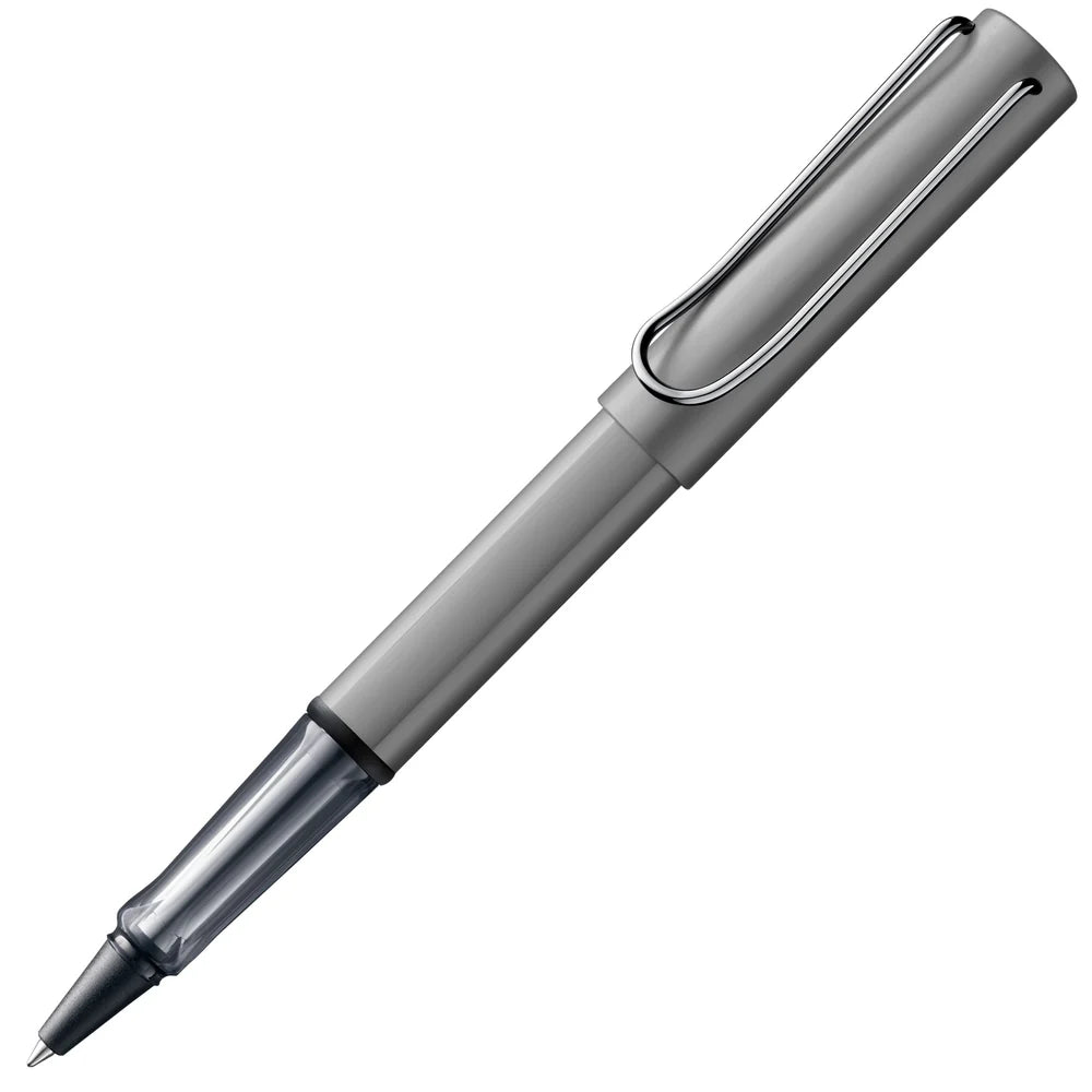 Light, lighter, LAMY AL-star: the writing classic made of resistant aluminium masters all challenges of everyday life in style. The transparent grip lies comfortably in the hand and, with an unobstructed view of the ink duct, turns the functional into a visual highlight. The series is ever inspiring with new special editions in current trendy colours and is thus an inspiring must-have in any pencil case.
Lightweight rollerball pen with ergonomic grip made of high-quality transparent plastic.
Distinctive m