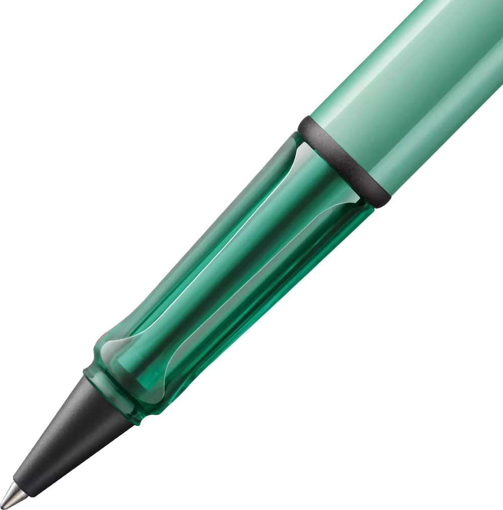 Light, lighter, LAMY AL-star: the writing classic made of resistant aluminium masters all challenges of everyday life in style. The transparent grip lies comfortably in the hand and, with an unobstructed view of the ink duct, turns the functional into a visual highlight. The series is ever inspiring with new special editions in current trendy colours and is thus an inspiring must-have in any pencil case.
Lightweight rollerball pen with ergonomic grip made of high-quality transparent plastic.
Distinctive m