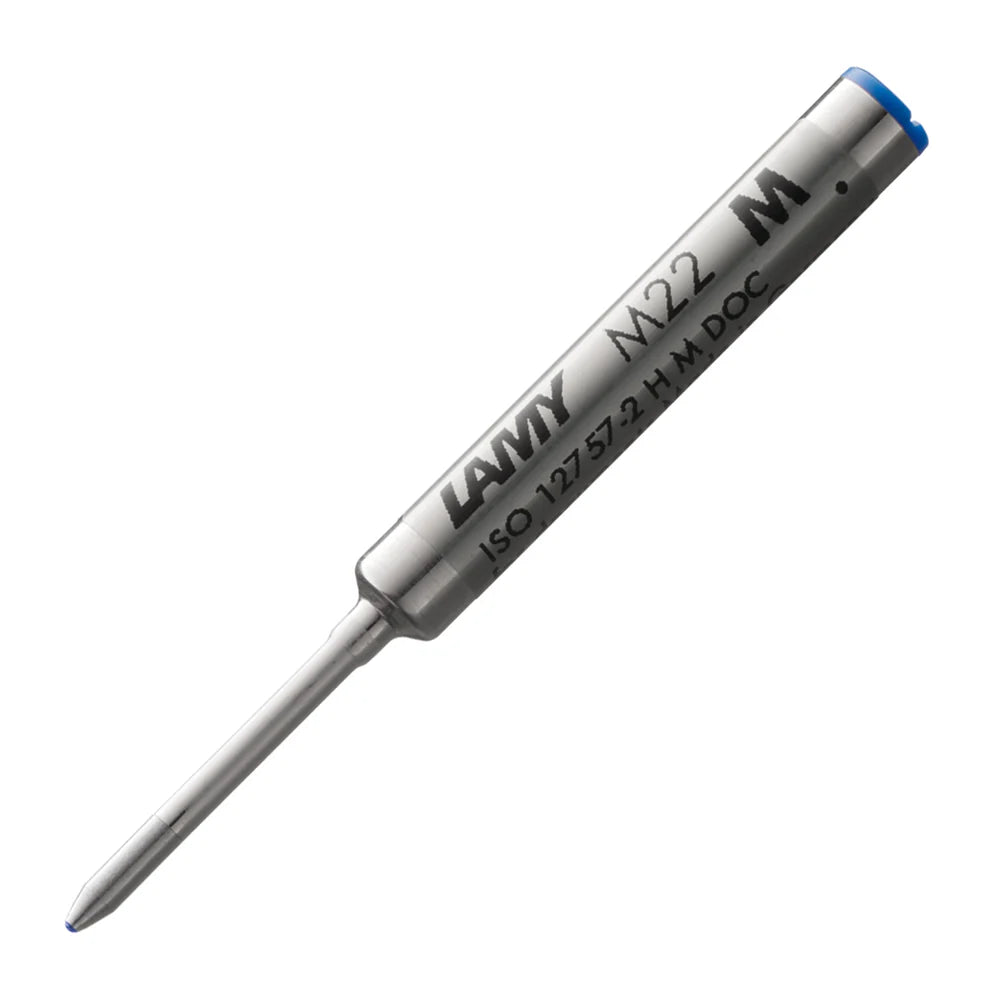 The LAMY M 22 metal ballpoint refill ensures smooth, consistent writing and a precise, refined writing style – perfect for everyday use. Available in blue and black – ideal for personalizing notes, letters, or sketches.
Compact ballpoint pen refill for LAMY pico and LAMY scribble / waterproof.
Includes 1 refill. 