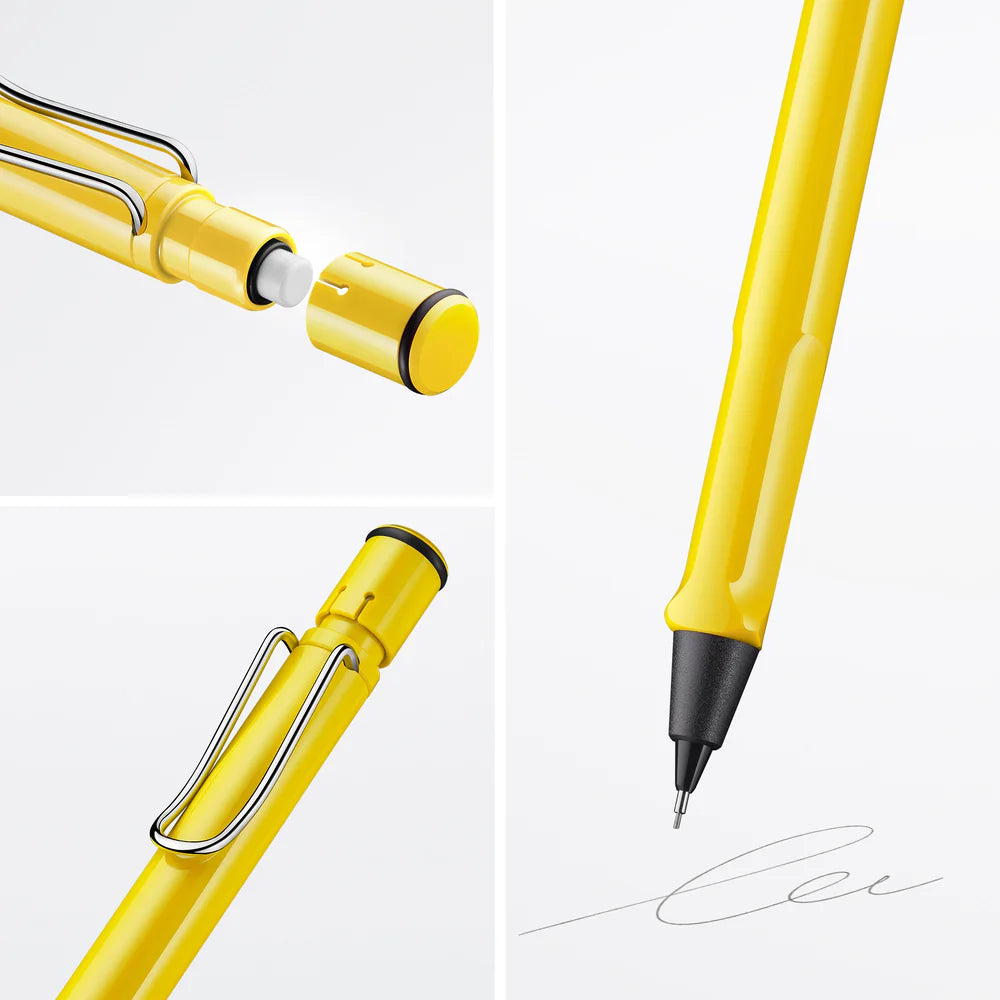 Fountain pen, icon, global success: the LAMY safari has been a beloved classic since its introduction in the 1980s and enjoys a cult status untypical for a writing instrument. Countless colours and ever-changing special editions make hearts beat faster - whether for the pencil case or the carefully curated fountain pen collection.
The LAMY safari is more than the sum of its details: it is aesthetic, robust and individual. The distinctive, self-sprung clip keeps the writing instrument securely fastened in p