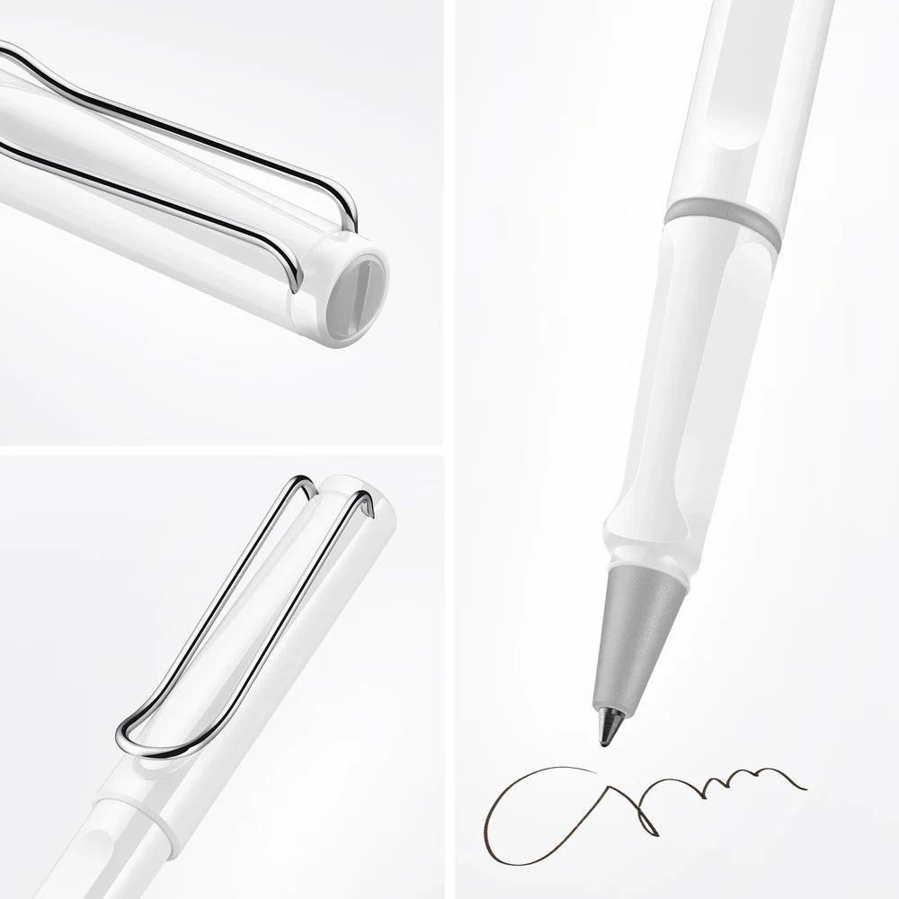 Fountain pen, icon, global success: the LAMY safari has been a beloved classic since its introduction in the 1980s and enjoys a cult status untypical for a writing instrument. Countless colours and ever-changing special editions make hearts beat faster - whether for the pencil case or the carefully curated fountain pen collection.
The LAMY safari is more than the sum of its details: it is aesthetic, robust and individual. The distinctive, self-sprung clip keeps the writing instrument securely fastened in p