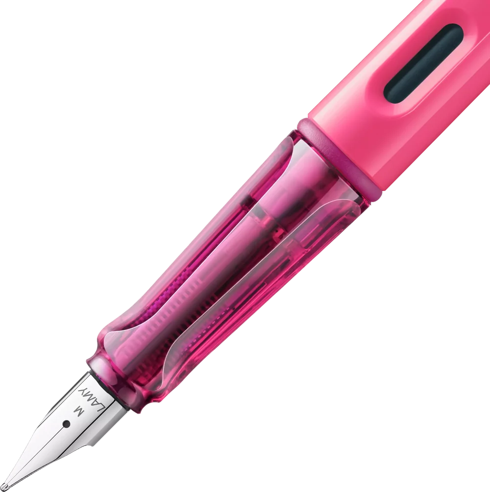 LAMY Special Edition Safari Fountain Pen - Neon Pink
Fountain pen, icon, global success: the LAMY safari has been a beloved classic since its introduction in the 1980s and enjoys a cult status untypical for a writing instrument. Countless colours and ever-changing special editions make hearts beat faster - whether for the pencil case or the carefully curated fountain pen collection.
The LAMY safari is more than the sum of its details: it is aesthetic, robust and individual. The distinctive, self-sprung cl