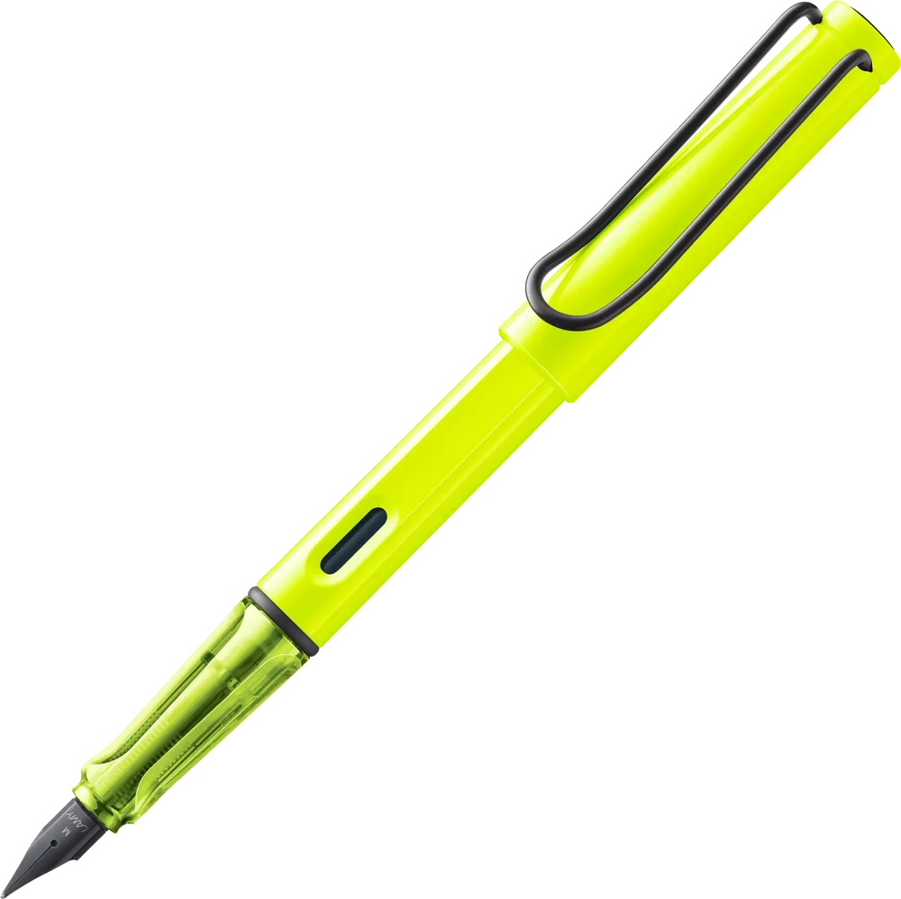 LAMY Special Edition Safari Fountain Pen - Neon Yellow
Fountain pen, icon, global success: the LAMY safari has been a beloved classic since its introduction in the 1980s and enjoys a cult status untypical for a writing instrument. Countless colours and ever-changing special editions make hearts beat faster - whether for the pencil case or the carefully curated fountain pen collection.
The LAMY safari is more than the sum of its details: it is aesthetic, robust and individual. The distinctive, self-sprung