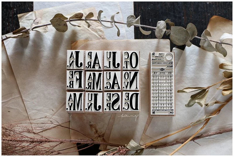 LCN Wooden Stamp - Ticket Stamp Set A