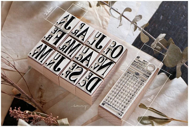 LCN Wooden Stamp - Ticket Stamp Set A