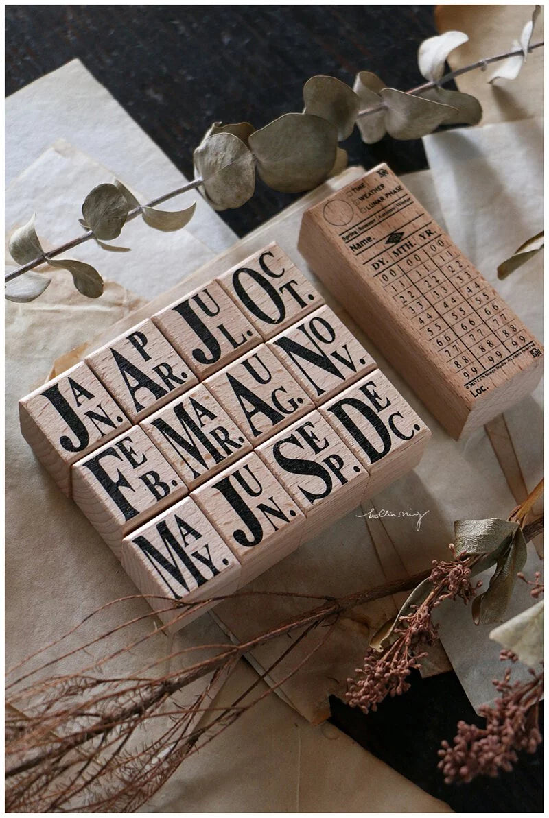 LCN Wooden Stamp - Ticket Stamp Set A