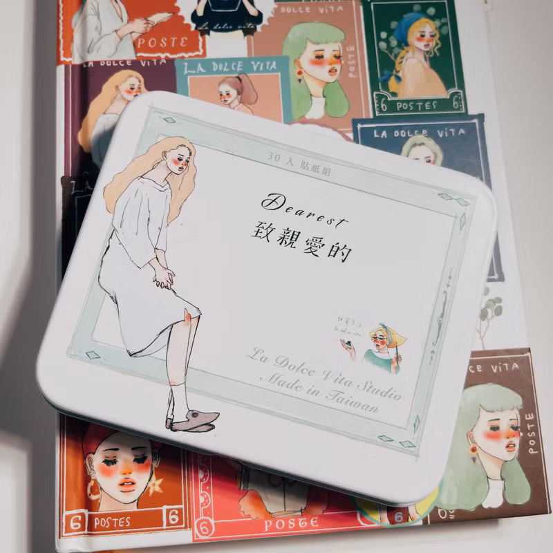 La Dolce Vita - Dearest Tin Box Sticker Set