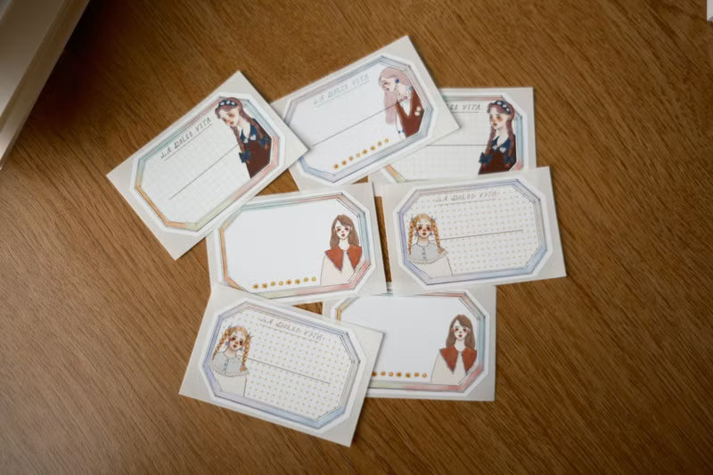 La Dolce Vita - Octagonal Label Stickers Set of 8