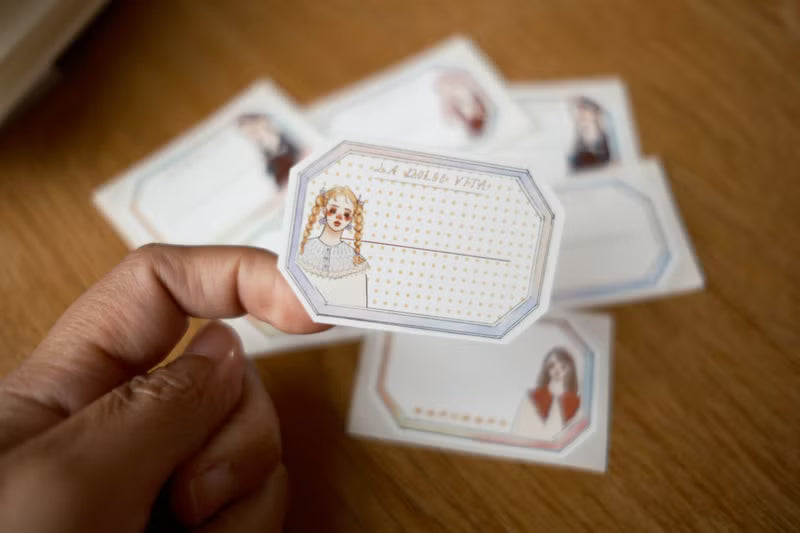 La Dolce Vita - Octagonal Label Stickers Set of 8