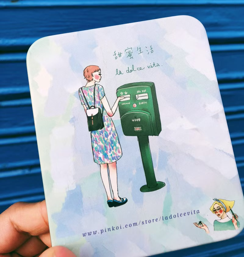 La Dolce Vita - Stationery Store Girl Tin Box Sticker Set