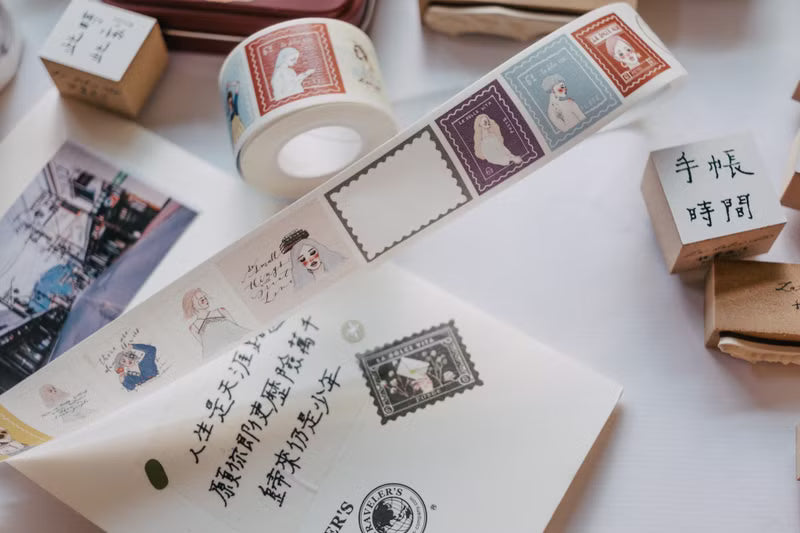 La Dolce Vita - Sweet Mail Washi Tape
Retro and cute stamp-shaped stickers with
washi tape and cutting mold, come with release paper, super easy to use!
It's a good deal to have a 10-meter-long sticker 🥳!
Product information:
Matte Washi Tape with Release Paper
3 cm wide, 10 meters long, 100 cm long
Made in Taiwan