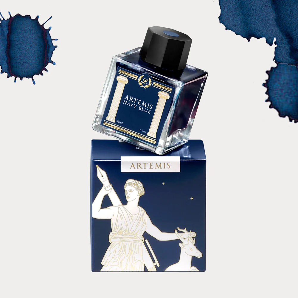 Laban Greek Mythology Ink - Artemis Navy Blue