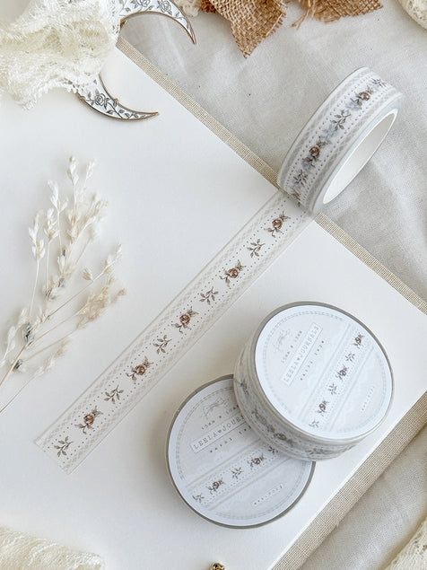 Lace & Roses Brown Washi Tape 15mm