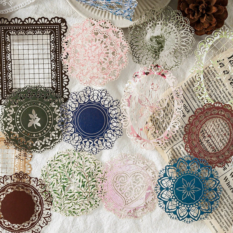 This vintage themed ephemera pack includes 20 pieces of cute paper materials in different color schemes! Each pack comes with pieces in 4 varying styles with 5 of each design.
These pieces make great card decoration, collage pieces, or additions to your journal spreads!