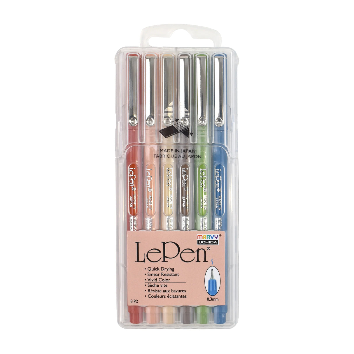 Meet the pen that everyone's obsessed with—and for good reason! Le Pen's silky micro-fine tip is your secret weapon for flawless bullet journals, pristine form-filling, scrapbook masterpieces, planner perfection, and love letters that actually look intentional. Now introducing our gorgeous Earth Tone collection—natural, sophisticated, and ready to elevate your creative game.
Specifications
Extra Fine Point - 0.3mm
Smear resistant
Quick Drying
Vivid colors
Water based dye ink
Smooth writing
Conforms t