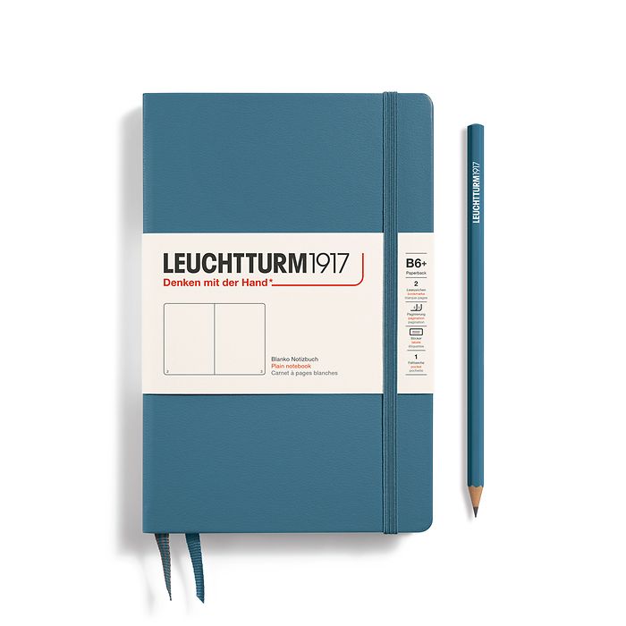 Leuchtturm1917 Hardcover Notebook Paperback (B6+) Stone Blue