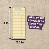 Library Card Reading Log Bookmark