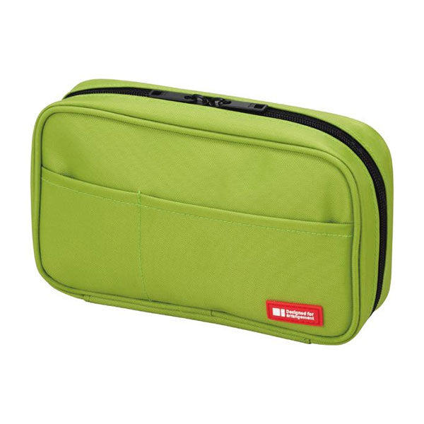 Lihit Lab Book Style Pen Case Standard Yellow Green