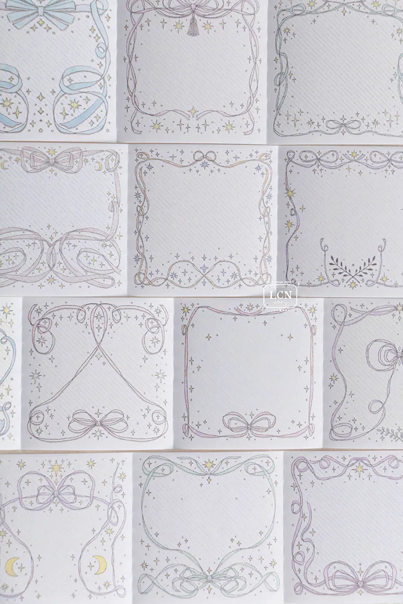 Lin Chia Ning Memo Sticker Roll - Bow Frames
A whimsical peel‑and‑stick memo roll featuring delicate bow‑themed frames.
Size: 5cm x 10M
Loop: 95 cm
Simili paper