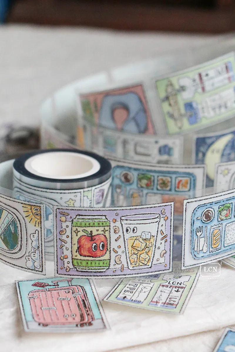 Lin Chia Ning PET Tape - When Travel
When travel color UV printing PET tape
Design by LinChiaNing
Made in Taiwan
PET tape.
Width: 5cm / Length: 10m
Loop: 100 cm
NOT pre-cut
Comes with one (1) roll of tape
Actual color might differ slightly from how it appears on screen due to differences in monitors