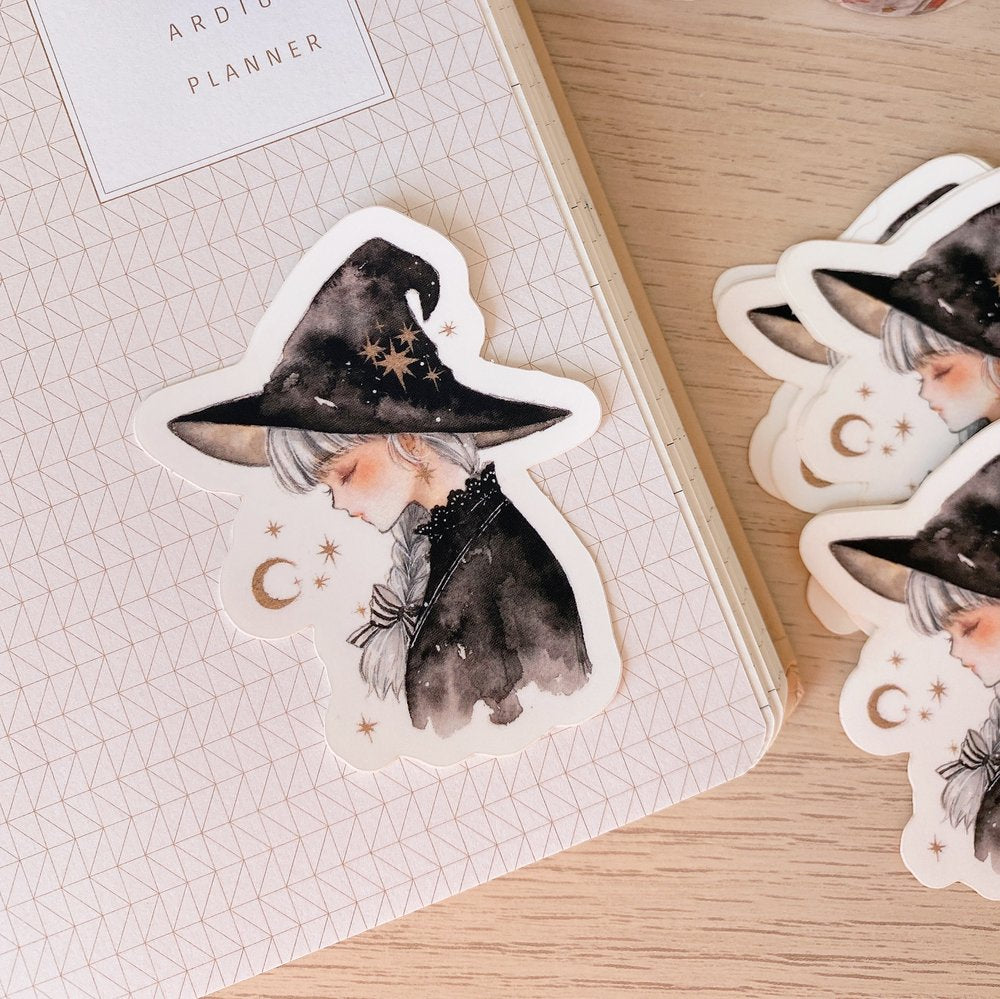 Pegatina de la pequeña bruja