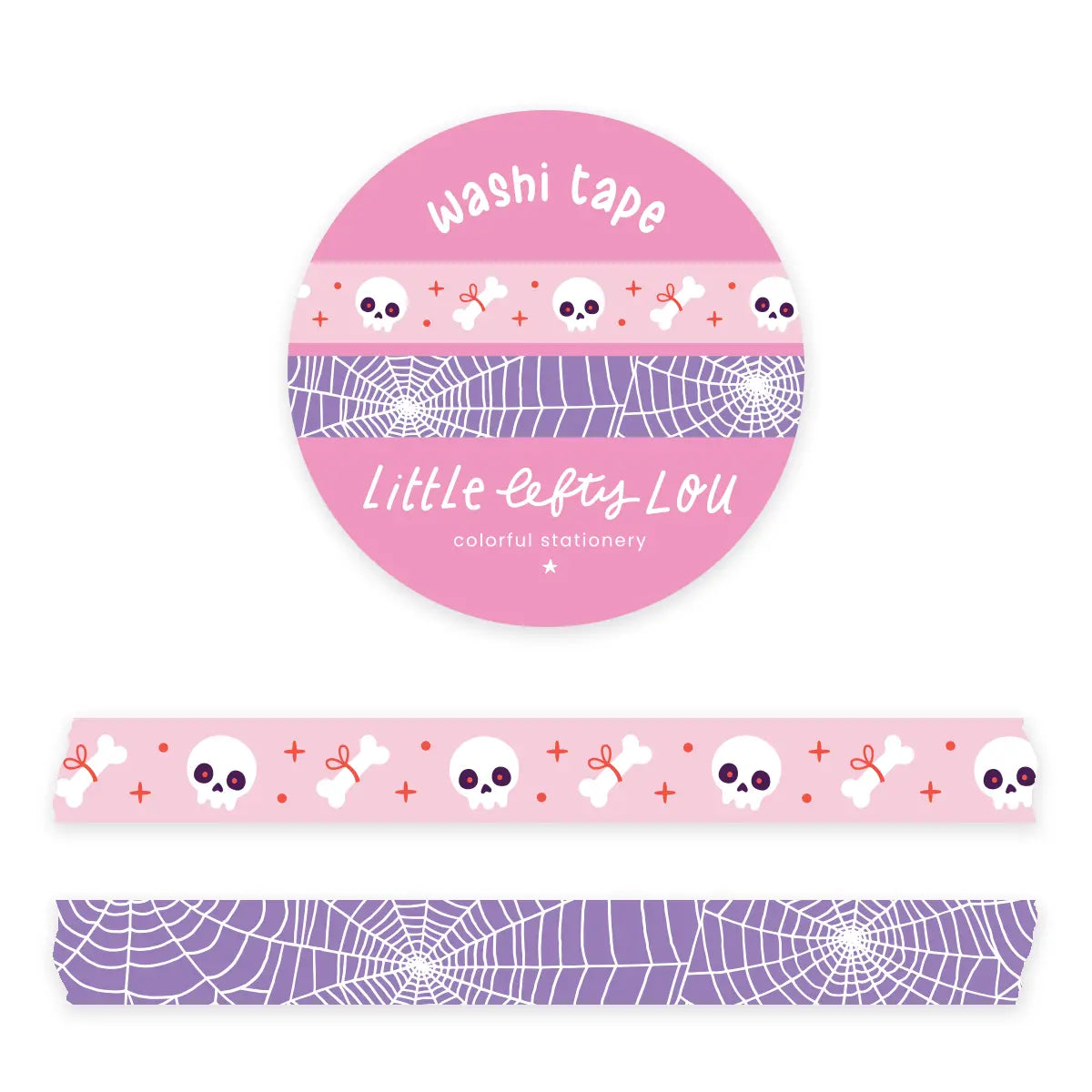 Little Lefty Lou Slim Skulls And Spiderweb Washi Set