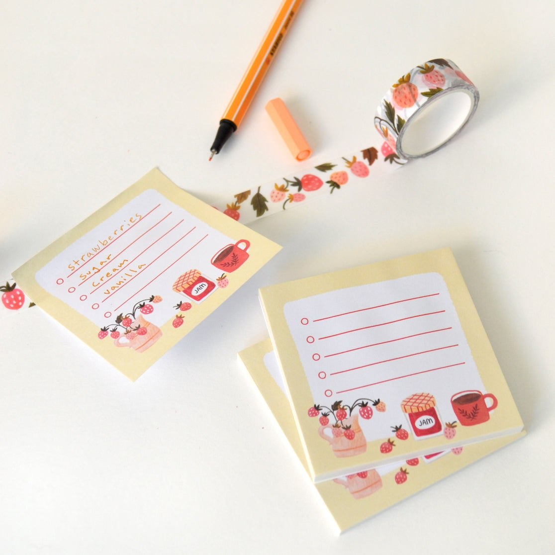 Julianna Swaney - Little List Strawberry Sticky Notes