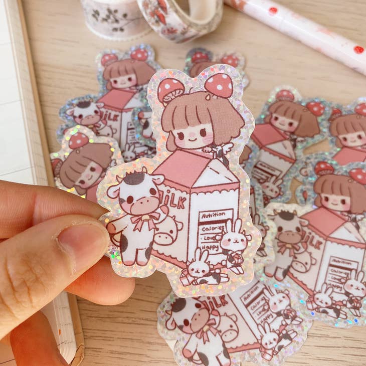 Little Moo & Milk Sticker