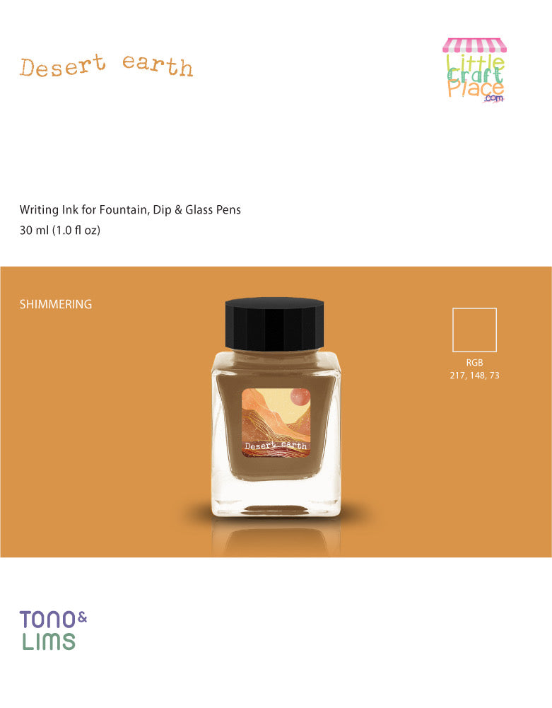 Light to medium caramel‑brown, this shade is inspired by the rocky, packed earth of the Texas Hill Country in the heat of a dry summer. It’s our shimmering interpretation of Texas soil, warm, sunbaked, and full of life, enriched with the subtle glow of mineral‑like sparkle.
Just a hint of fancy shimmer adds fun and movement to the ink, catching the light like dust swirling in a golden sunset.