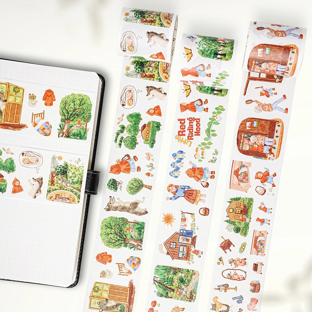 Little Red Riding Hood Washi Tape Sticker Set