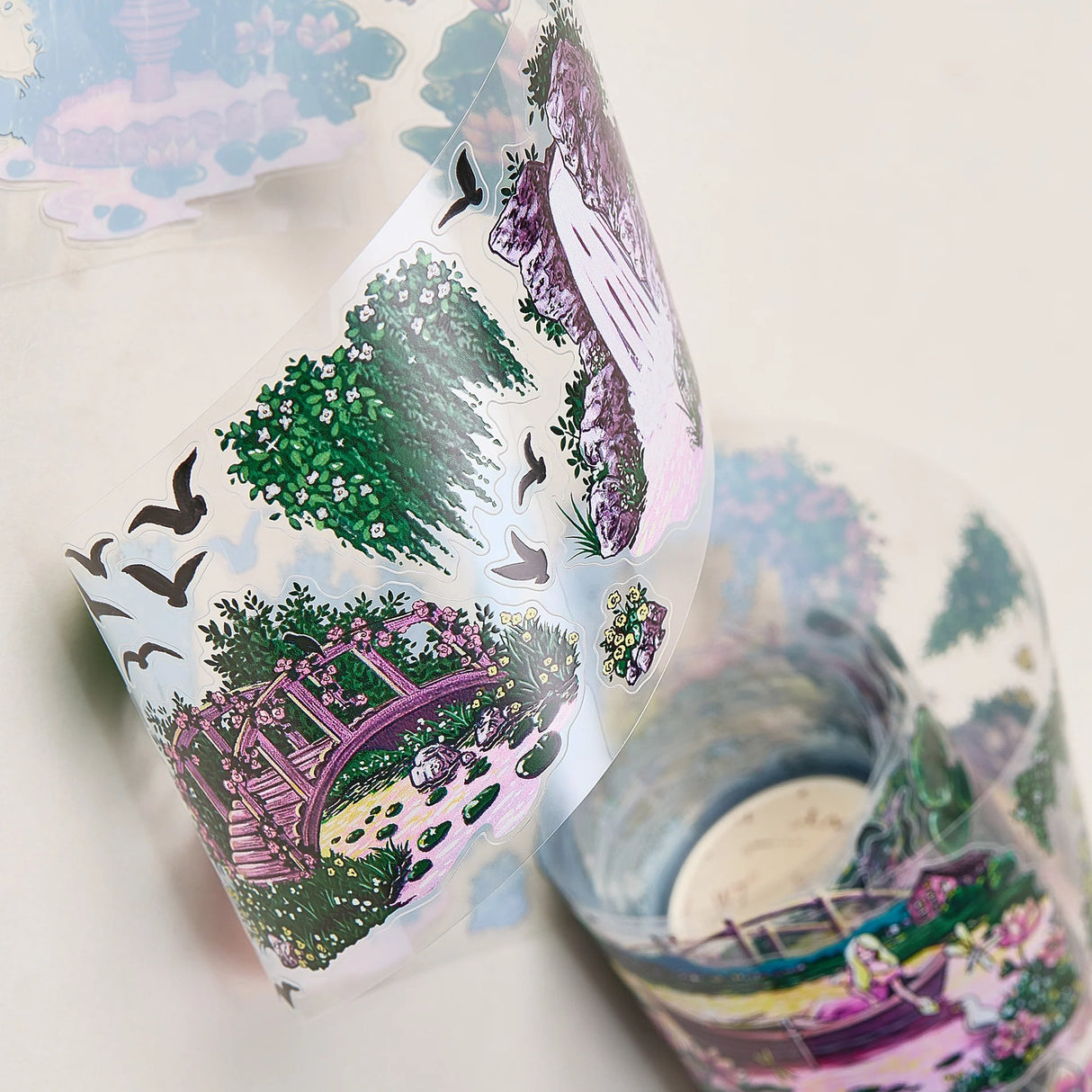 Build a world bathed in twilight magic with the Pre-cut Lotus Saga Wide Washi/PET Tape. As the sun sets, it casts a rosy spell over the entire garden, and this tape captures that exact moment of enchantment.
Brand: WT (The Washi Tape Shop)
Pre-cut Wide Washi/PET Tape
Size: 70mm×5m
Design Loop: 100cm
Material: Washi Tape / PET Clear Tape