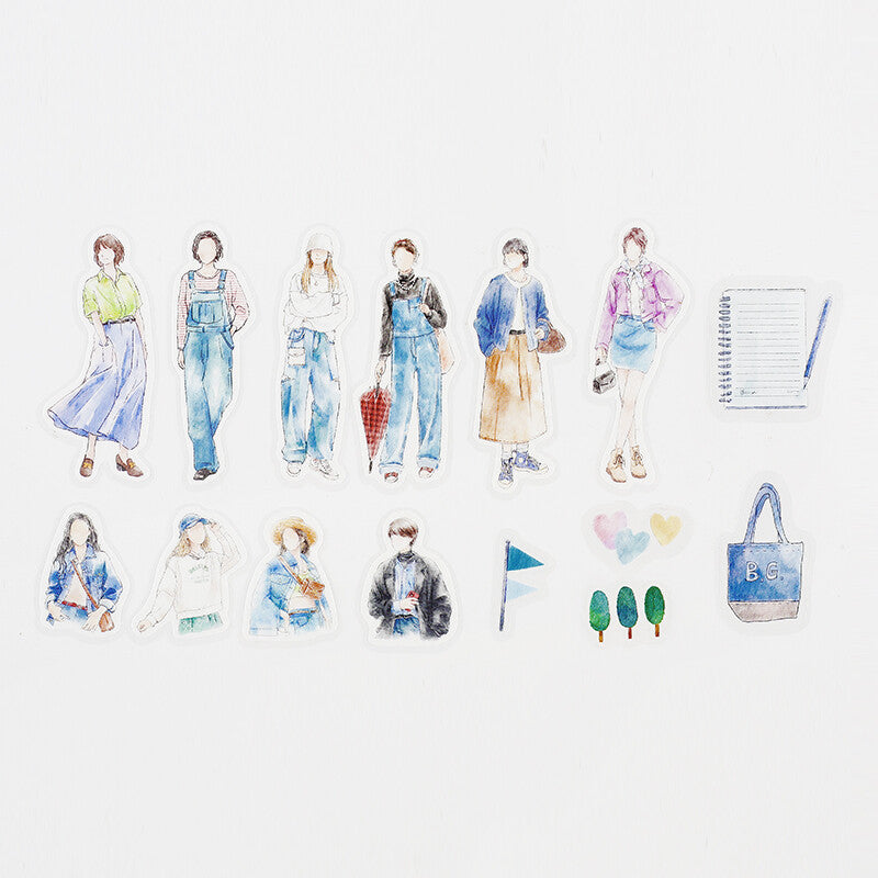 Love Denim Flake Sticker