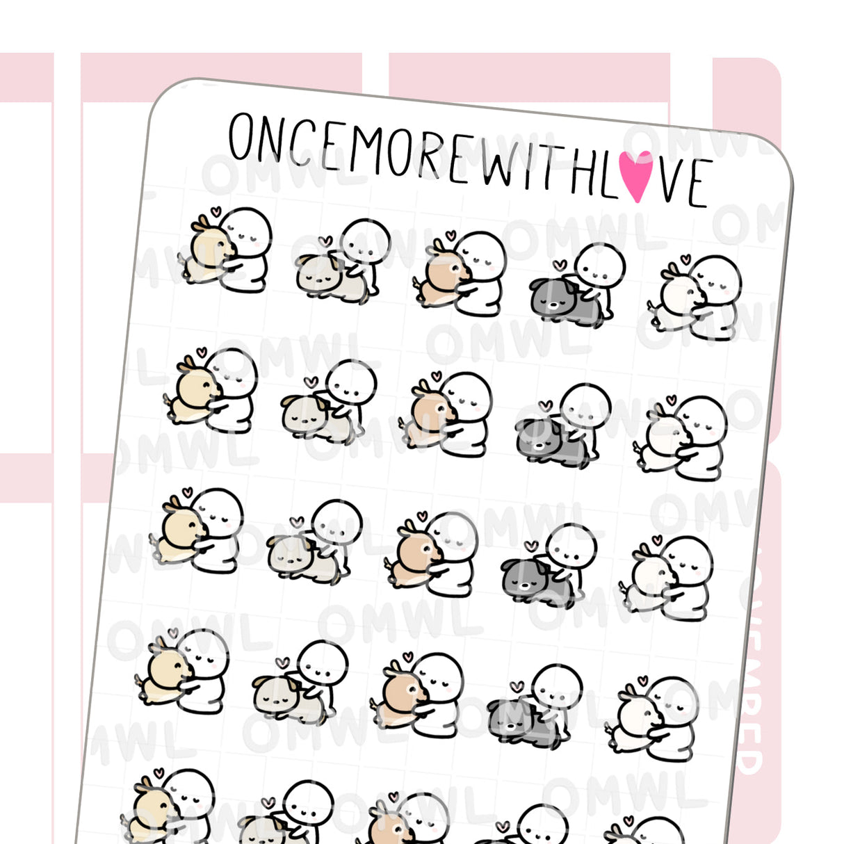 M955 Puppy Dog Cuddles Sticker