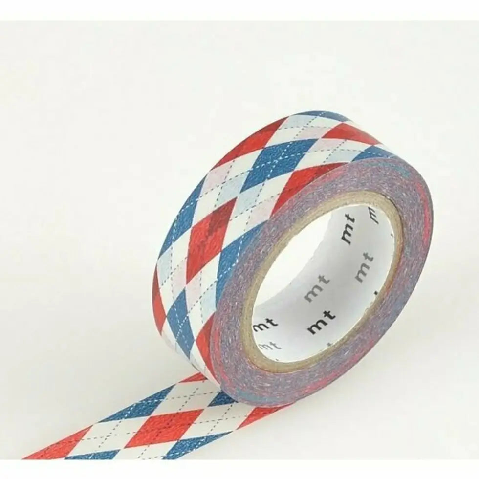MT Washi Tape - Argyle Red
mt is the original washi masking tape, made in Japan by Kamoi Kakoshi. mt is colourful tape which is easy to tear by hand and reposition on nearly any surface. Write on it, layer it, and use it on paper, gifts, objects or the wall (mt won't damage paint - why not make a tape collage?) mt washi masking tape is now sold throughout the world in hundreds of colours and patterns.
Enjoy mt as a part of your daily life, adding a little colour everywhere.
All tapes are 15mm x 7m (0.6"X